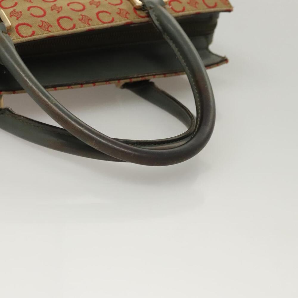 CELINE C Macadam Canvas Hand Bag Beige Gold - Picture 7 of 12